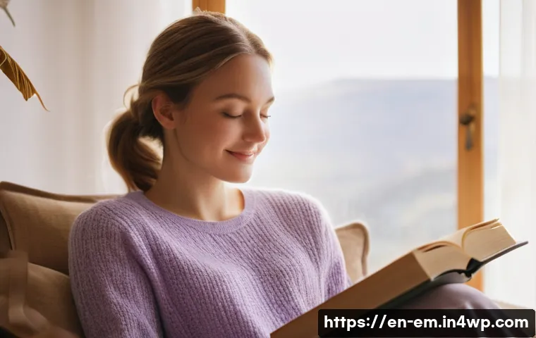 자기 돌봄의 동기 부여 극복하기 - **Prompt:** A serene young woman, late 20s, with light brown hair tied loosely, sits comfortably on ...